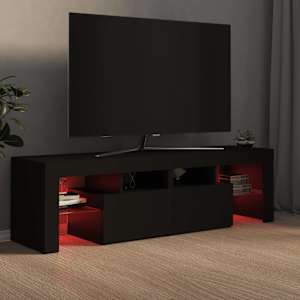 TV skříňka s LED osvětlením černá 140 x 36,5 x 40 cm - obrázek 5