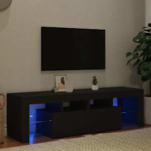 TV skříňka s LED osvětlením černá 140 x 36,5 x 40 cm - obrázek 6