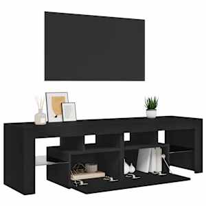 TV skříňka s LED osvětlením černá 140 x 36,5 x 40 cm - obrázek 7