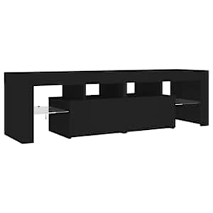 TV skříňka s LED osvětlením černá 140 x 36,5 x 40 cm - obrázek 8