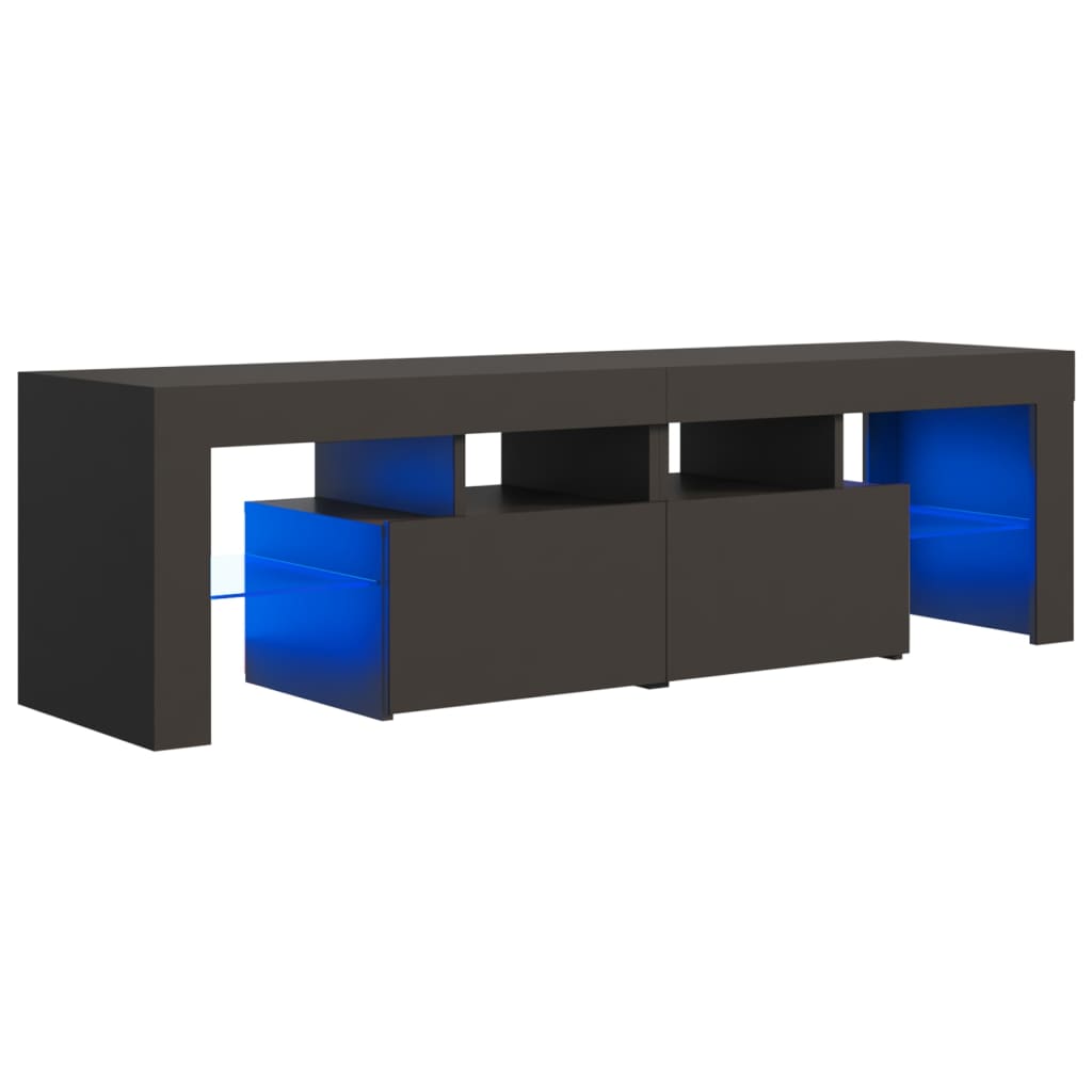 vidaXL tv-bord med LED-lys 140x36,5x40 cm grå