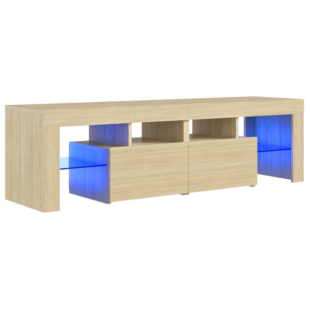 Thumbnail - vidaXL TV-Schrank mit LED-Beleuchtung Sonoma-Eiche 140x36,5x40 cm