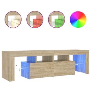TV skříňka s LED osvětlením dub sonoma 140 x 36,5 x 40 cm - obrázek 2