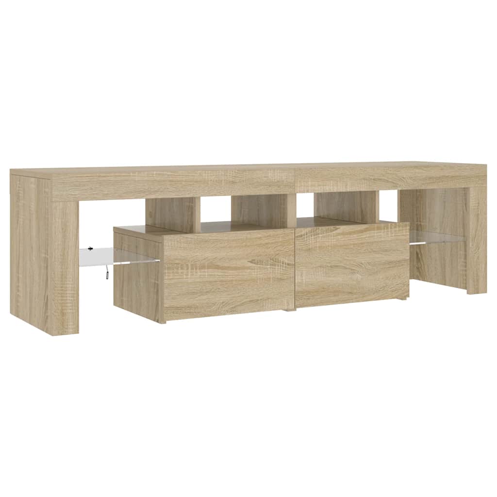 

vidaXL Tv-meubel met LED-verlichting 140x36,5x40 cm sonoma eikenkleur