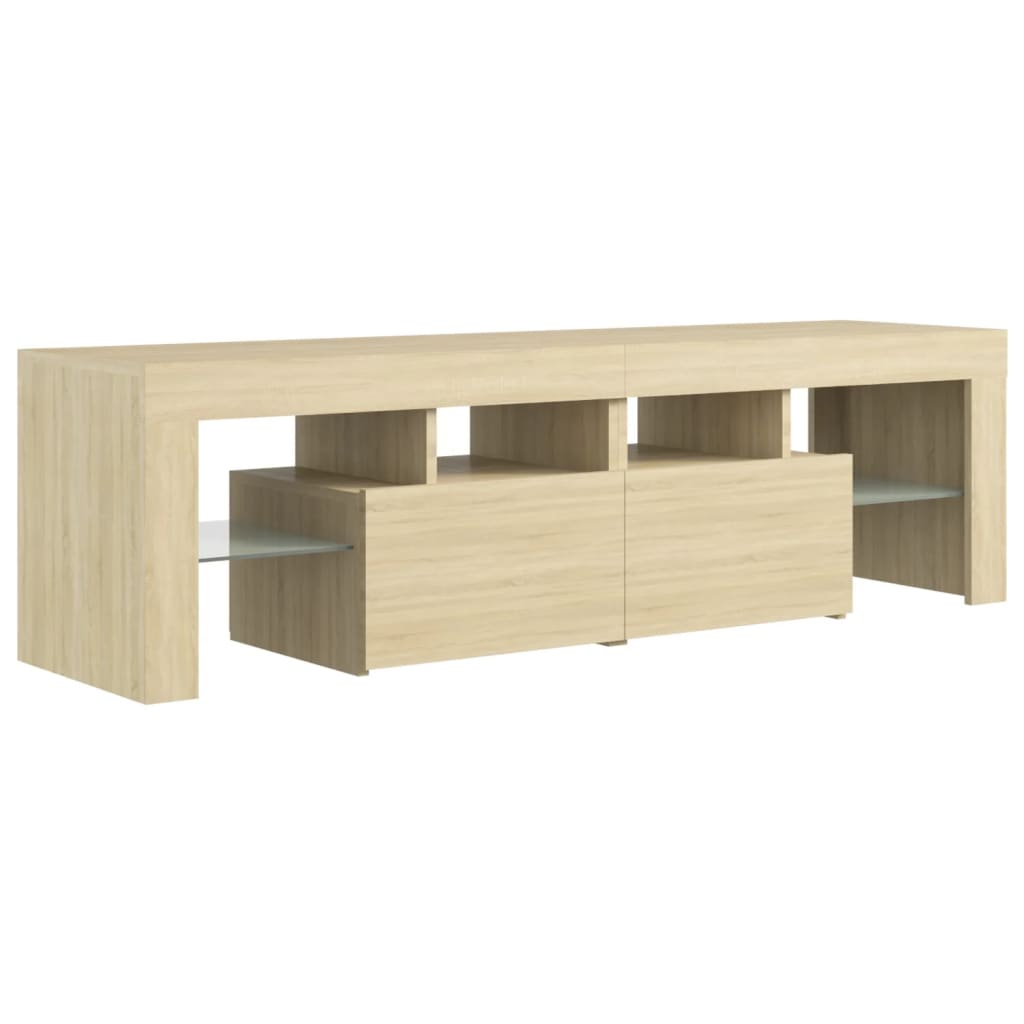 Thumbnail - vidaXL TV-Schrank mit LED-Beleuchtung Sonoma-Eiche 140x36,5x40 cm