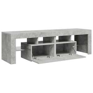 TV skříňka s LED osvětlením betonově šedá 140 x 36,5 x 40 cm - obrázek 10