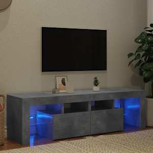 TV skříňka s LED osvětlením betonově šedá 140 x 36,5 x 40 cm - obrázek 1