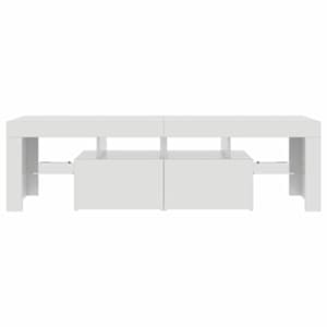 TV skříňka s LED osvětlením bílá vysoký lesk 140x36,5x40 cm - obrázek 8