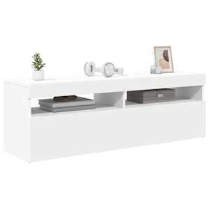 TV skříňka s LED osvětlením bílá 120 x 35 x 40 cm - obrázek 7