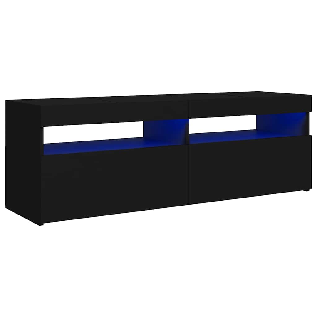 vidaXL TV skříňka s LED osvětlením černá 120 x 35 x 40 cm