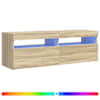 vidaXL telerialus LED-tuledega, Sonoma tamm, 120 x 35 x 40 cm