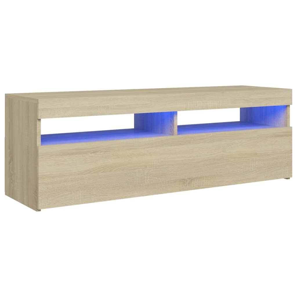 

vidaXL TV Cabinet with LED Lights Sonoma Oak 47.2"x13.8"x15.7"