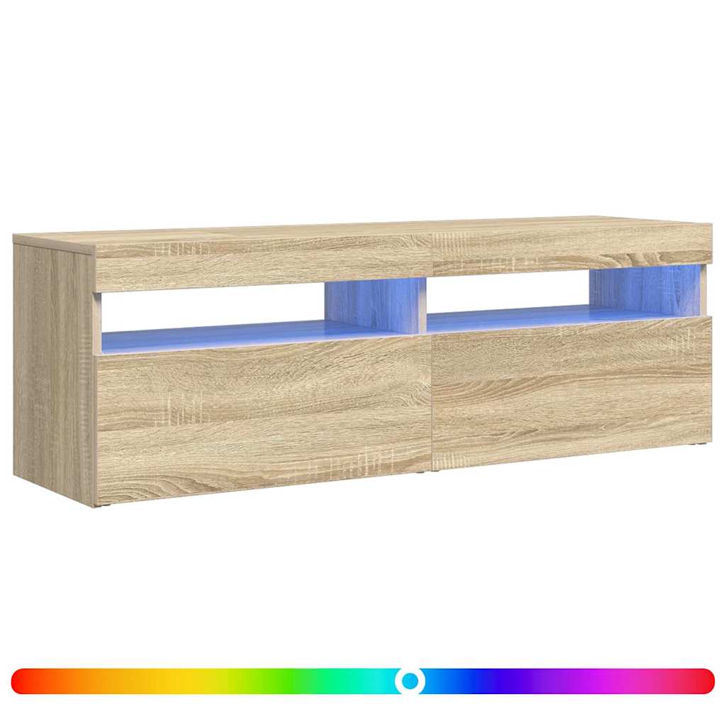 vidaXL Tv-meubel met LED-verlichting 120x35x40 cm sonoma eikenkleurig, foto 3