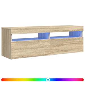 TV skříňka s LED osvětlením dub sonoma 120 x 35 x 40 cm - obrázek 2