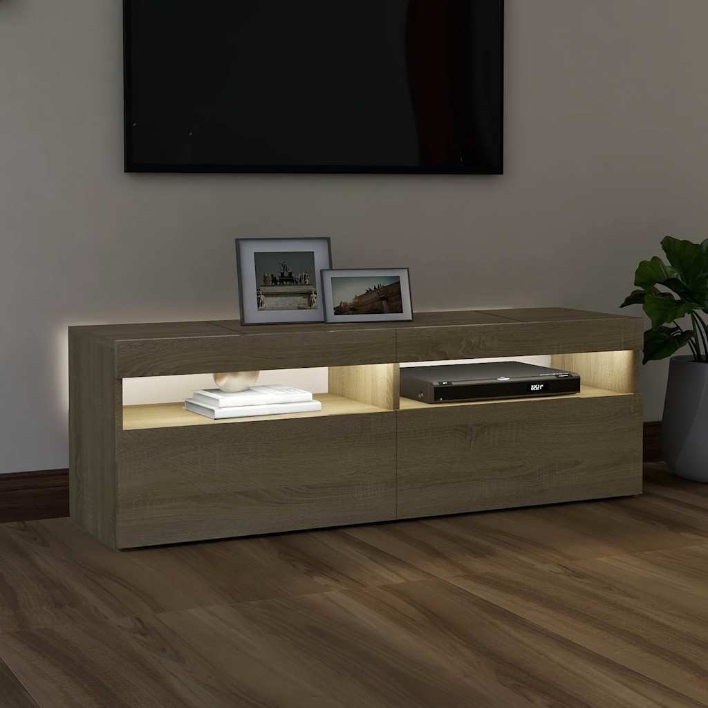 vidaXL Tv-meubel met LED-verlichting 120x35x40 cm sonoma eikenkleurig, foto 4