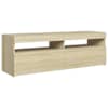 vidaXL telerialus LED-tuledega, Sonoma tamm, 120 x 35 x 40 cm