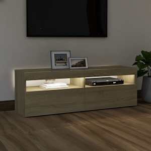 TV skříňka s LED osvětlením dub sonoma 120 x 35 x 40 cm - obrázek 4