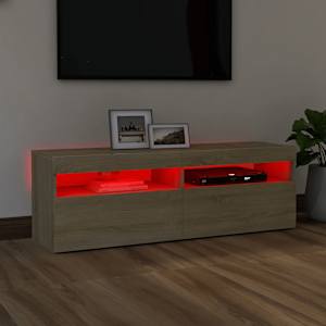 TV skříňka s LED osvětlením dub sonoma 120 x 35 x 40 cm - obrázek 5
