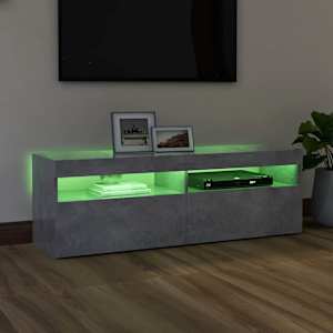 TV skříňka s LED osvětlením betonově šedá 120 x 35 x 40 cm - obrázek 6