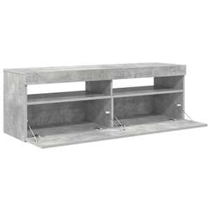 TV skříňka s LED osvětlením betonově šedá 120 x 35 x 40 cm - obrázek 10