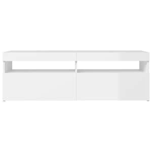 TV skříňka s LED osvětlením bílá s vysokým leskem 120x35x40 cm - obrázek 8
