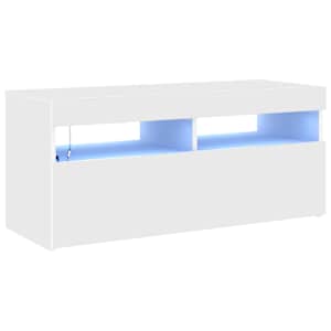 TV skříňka s LED osvětlením bílá 90 x 35 x 40 cm - obrázek 2