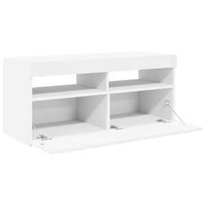 TV skříňka s LED osvětlením bílá 90 x 35 x 40 cm - obrázek 7