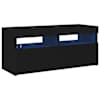 vidaXL telerialus LED-tuledega, must, 90 x 35 x 40 cm