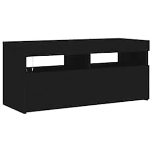 TV skříňka s LED osvětlením černá 90 x 35 x 40 cm - obrázek 6