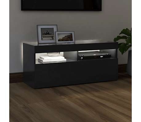 vidaXL LED Işıklı TV Ünitesi Gri 90x35x40 cm