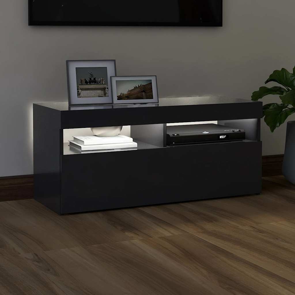 vidaXL Tv-meubel met LED-verlichting 90x35x40 cm sonoma eikenkleurig, foto 4