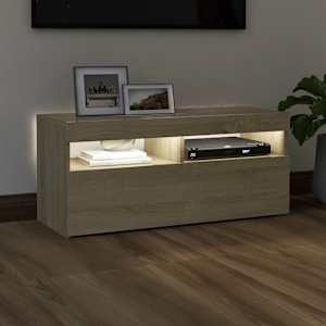 TV skříňka s LED osvětlením dub sonoma 90 x 35 x 40 cm - obrázek 3