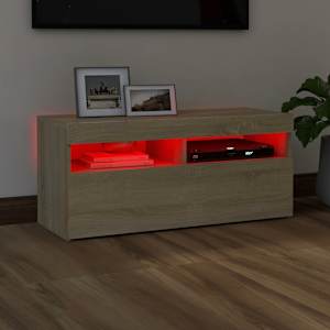 TV skříňka s LED osvětlením dub sonoma 90 x 35 x 40 cm - obrázek 5