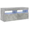 vidaXL telerialus LED-tuledega, betoonhall, 90 x 35 x 40 cm
