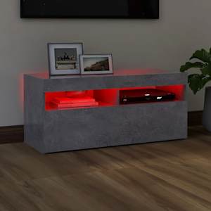 TV skříňka s LED osvětlením betonově šedá 90 x 35 x 40 cm - obrázek 5