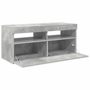 TV skříňka s LED osvětlením betonově šedá 90 x 35 x 40 cm - obrázek 7
