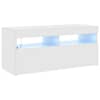 vidaXL telerialus LED-tuledega, k&otilde;rgl&auml;ikega valge, 90 x 35 x 40 cm