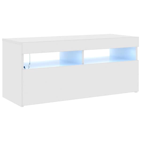 vidaXL telerialus LED-tuledega, k&otilde;rgl&auml;ikega valge, 90 x 35 x 40 cm