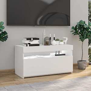 TV skříňka s LED osvětlením bílá 75 x 35 x 40 cm - obrázek 5