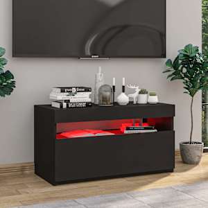 TV skříňka s LED osvětlením černá 75 x 35 x 40 cm - obrázek 5