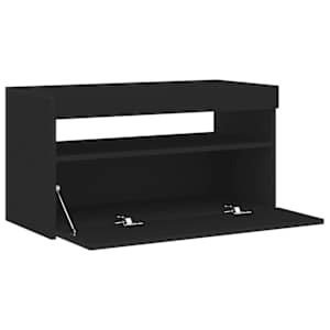TV skříňka s LED osvětlením černá 75 x 35 x 40 cm - obrázek 9