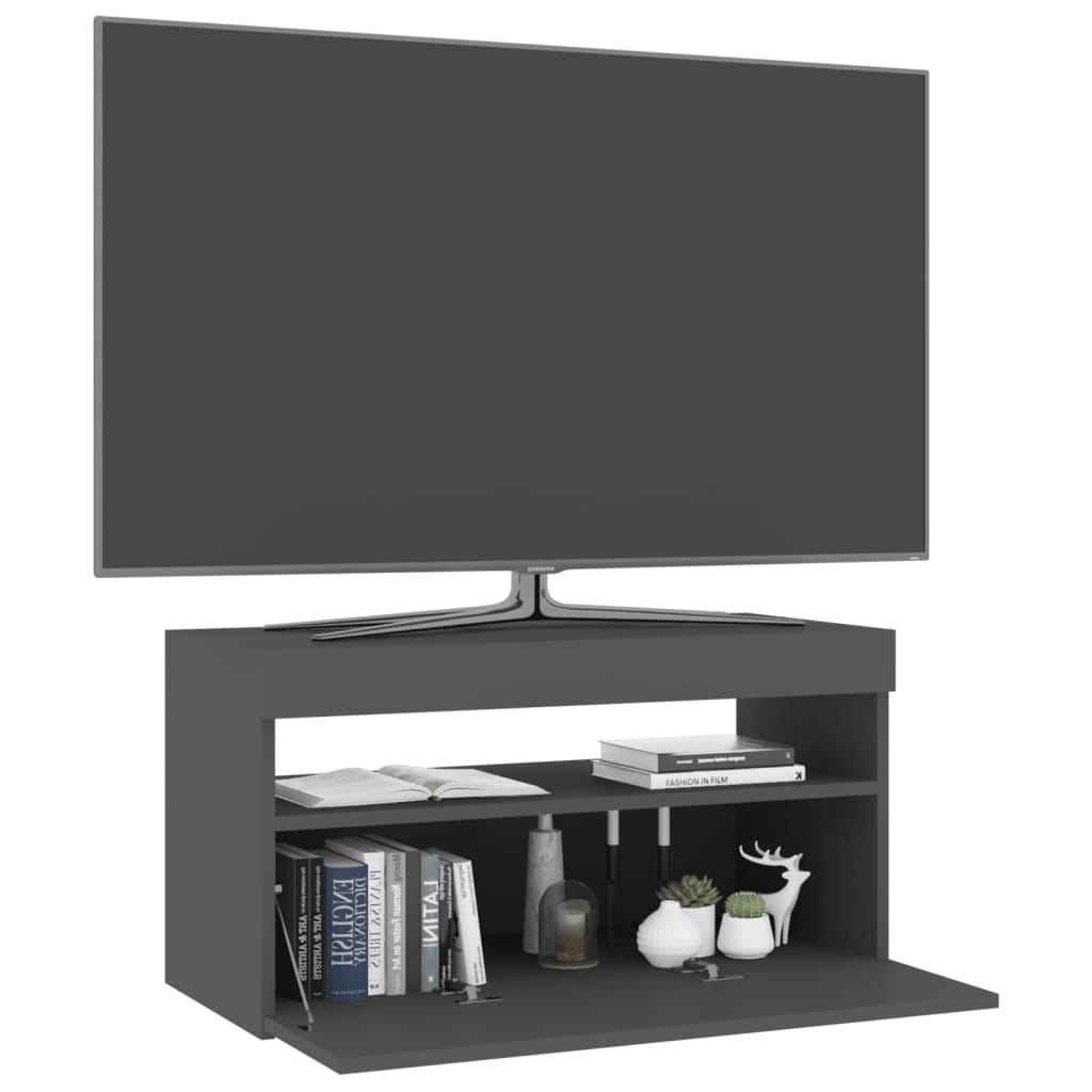 

vidaXL Tv-meubel met LED-verlichting 75x35x40 cm grijs