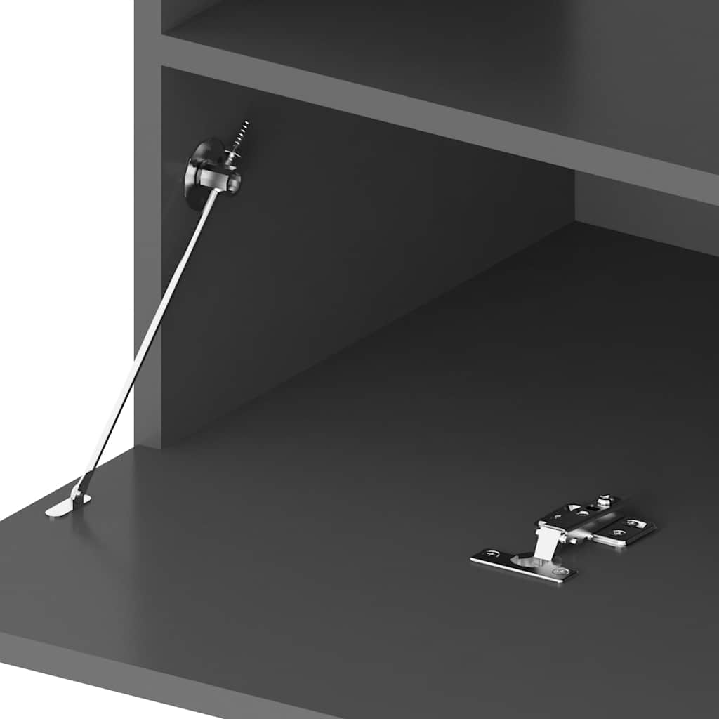 2 db szürke TV-szekrény LED-világítással 75 x 35 x 40 cm