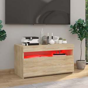 TV skříňka s LED osvětlením dub sonoma 75 x 35 x 40 cm - obrázek 5