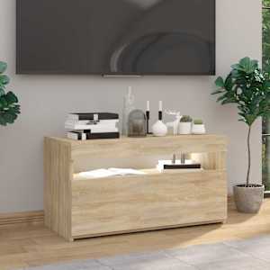 TV skříňka s LED osvětlením dub sonoma 75 x 35 x 40 cm - obrázek 6