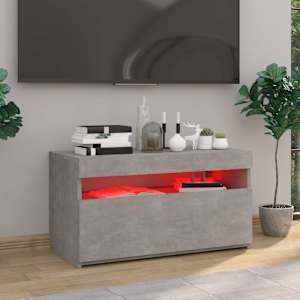 TV skříňka s LED osvětlením betonově šedá 75 x 35 x 40 cm - obrázek 4
