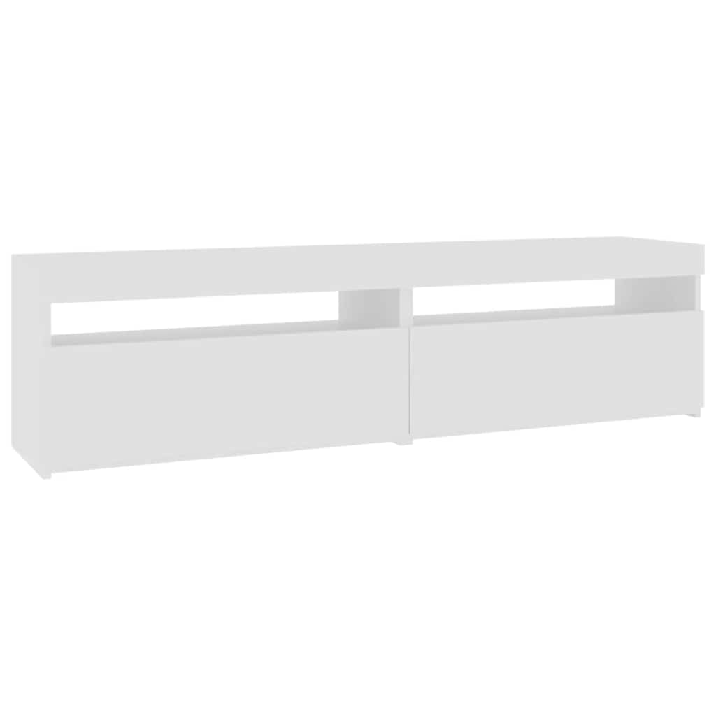 vidaXL TV skříňky s LED osvětlením 2 ks bílé vysoký lesk 75x35x40 cm