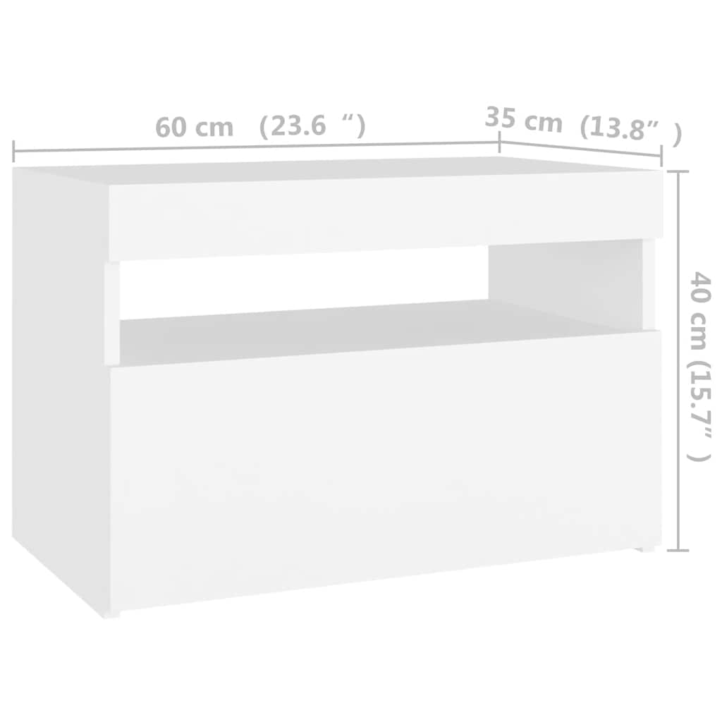TV skříňka s LED osvětlením bílá 60 x 35 x 40 cm - obrázek 18