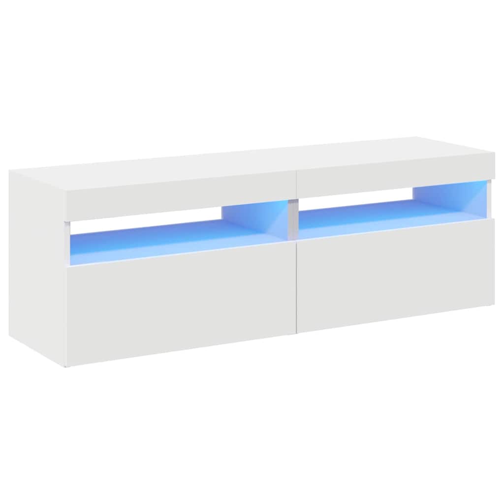 vidaXL TV skříňky s LED osvětlením 2 ks bílé 60 x 35 x 40 cm