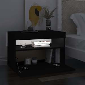 TV skříňka s LED osvětlením černá 60 x 35 x 40 cm - obrázek 3